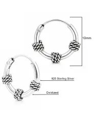 925 Sterling Silver Hoop Earrings | Handmade Minimalist Jewelry