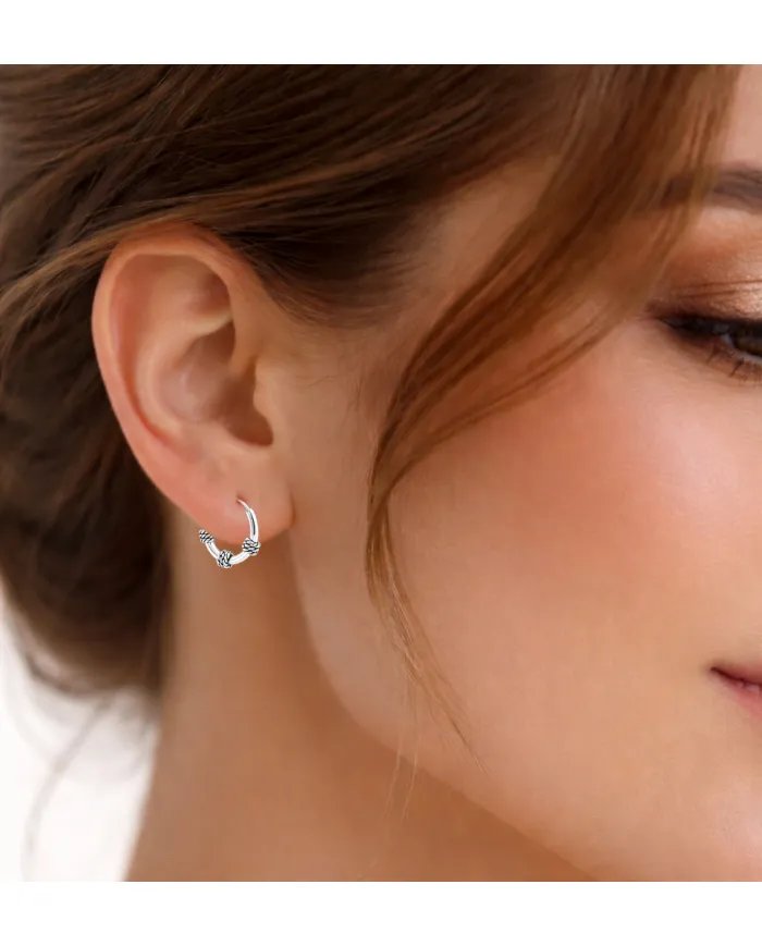 925 Sterling Silver Hoop Earrings | Handmade Minimalist Jewelry