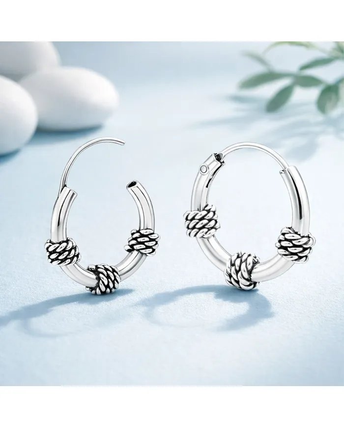925 Sterling Silver Hoop Earrings | Handmade Minimalist Jewelry