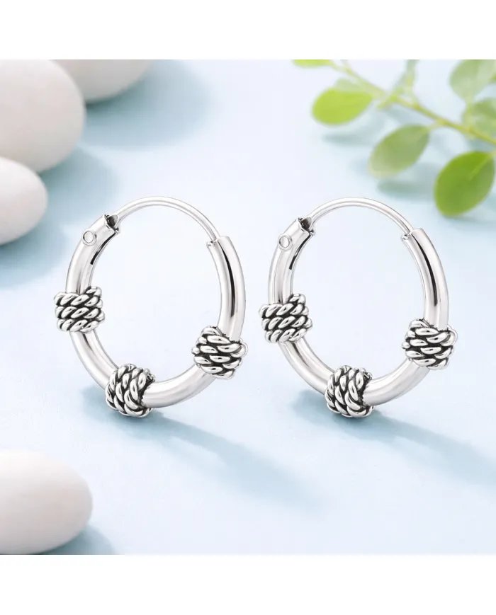 925 Sterling Silver Hoop Earrings | Handmade Minimalist Jewelry