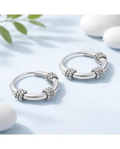 925 Sterling Silver Hoop Earrings | Handmade Minimalist Jewelry