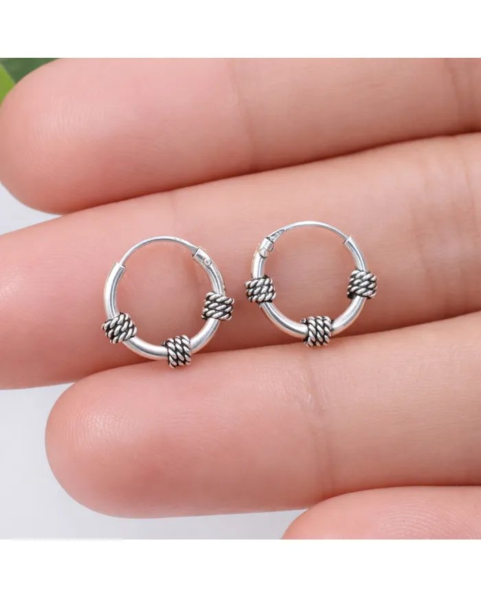925 Sterling Silver Hoop Earrings | Handmade Minimalist Jewelry