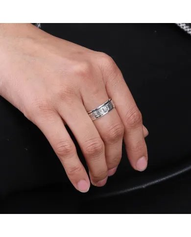 925 Sterling Silver Spinner Ring Handmade Stress Relief Fidget Band