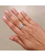 925 Sterling Silver Spinner Ring Handmade Stress Relief Fidget Band