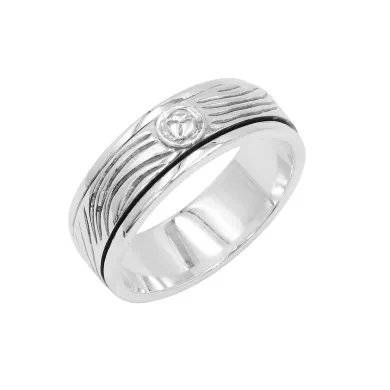 925 Sterling Silver Spinner Ring Handmade Stress Relief Fidget Band