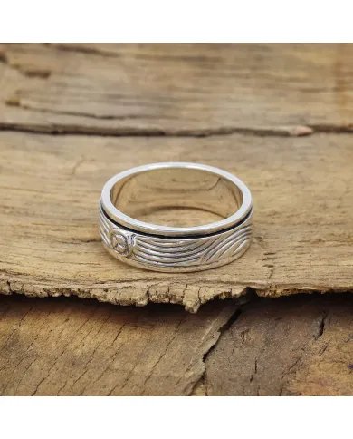 925 Sterling Silver Spinner Ring Handmade Stress Relief Fidget Band