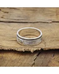 925 Sterling Silver Spinner Ring Handmade Stress Relief Fidget Band