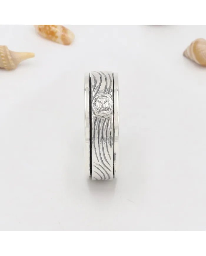 925 Sterling Silver Spinner Ring Handmade Stress Relief Fidget Band