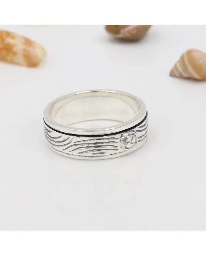 925 Sterling Silver Spinner Ring Handmade Stress Relief Fidget Band