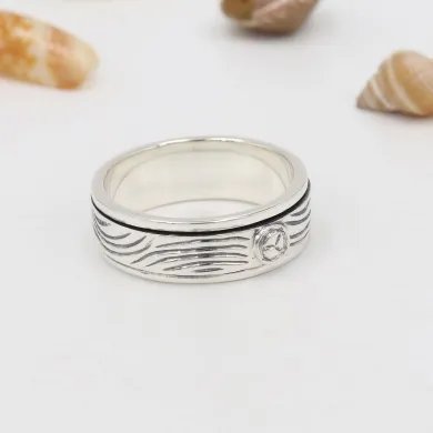 925 Sterling Silver Spinner Ring Handmade Stress Relief Fidget Band