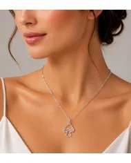 925 Sterling Silver Mushroom Pendant Handmade Forest Jewelry Gift