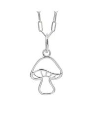 925 Sterling Silver Mushroom Pendant Handmade Forest Jewelry Gift