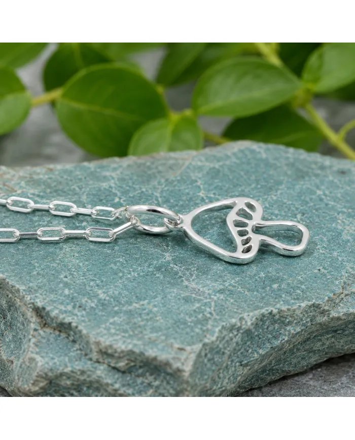925 Sterling Silver Mushroom Pendant Handmade Forest Jewelry Gift