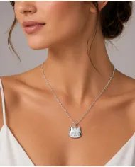 925 Sterling Silver Tabby Cat Pendant Necklace - Gift for Cat Lovers
