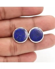 Lapis Lazuli Cufflinks - 925 Sterling Silver Handmade Men's Accessories