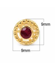 Ruby Stud Earrings – 18K Gold Plated 925 Sterling Silver Handmade Gift