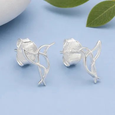 925 Sterling Silver Hummingbird Stud Earrings - Minimalist Jewelry