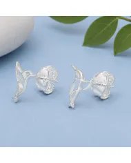 925 Sterling Silver Hummingbird Stud Earrings - Minimalist Jewelry