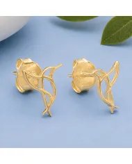 18K Gold Plated Hummingbird Stud Earrings - 925 Silver Mini Jewelry