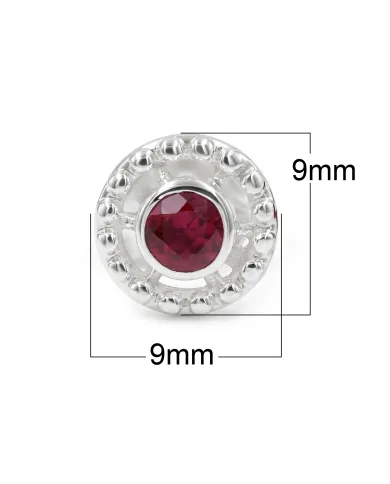925 Sterling Silver Ruby Stud Earrings – Handmade Minimalist Design