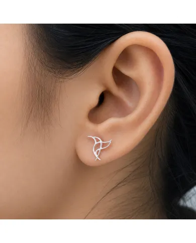 925 Sterling Silver Hummingbird Stud Earrings - Minimalist Jewelry