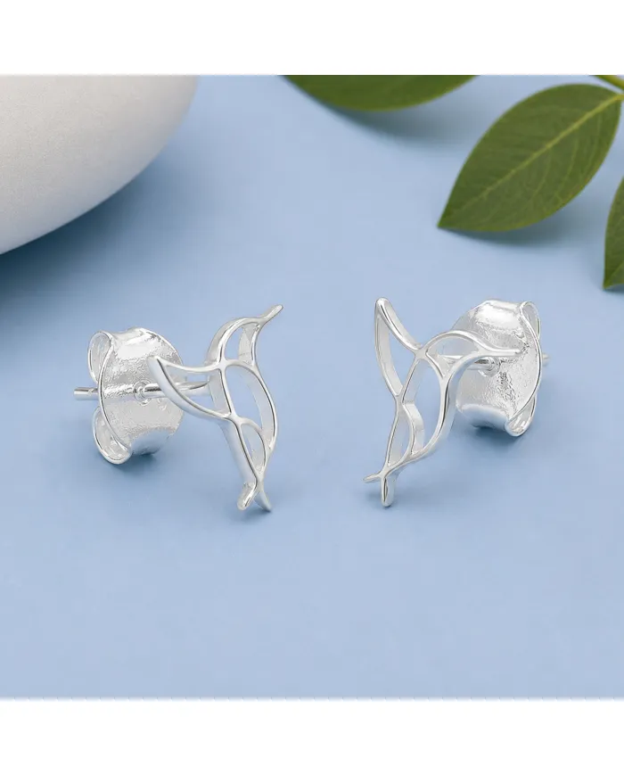 925 Sterling Silver Hummingbird Stud Earrings - Minimalist Jewelry