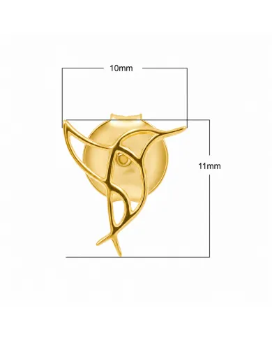 18K Gold Plated Hummingbird Stud Earrings - 925 Silver Mini Jewelry