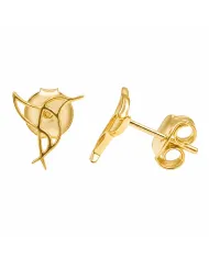 18K Gold Plated Hummingbird Stud Earrings - 925 Silver Mini Jewelry