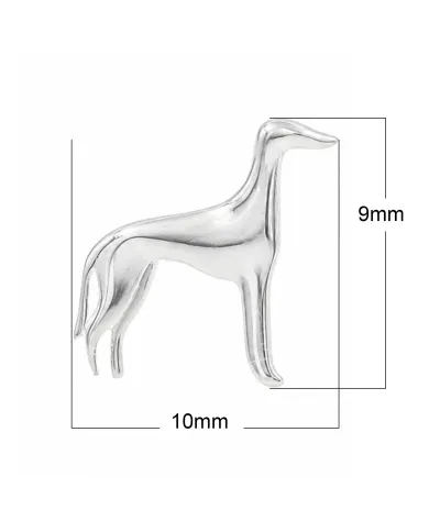 925 Sterling Silver Greyhound Stud Earrings: Handmade Dog Jewelry