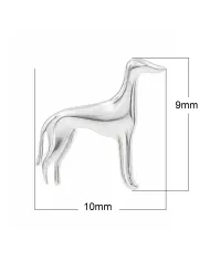 925 Sterling Silver Greyhound Stud Earrings: Handmade Dog Jewelry