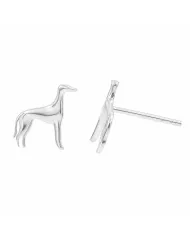 18K Gold Plated Greyhound Stud Earrings in 925 Sterling Silver