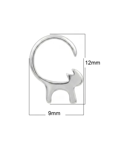 Cat Stud Earrings 925 Sterling Silver Handmade Minimalist Jewelry