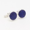 Lapis Lazuli Cufflinks, Sterling Silver Cufflinks, Groomsmen Cufflinks, Cufflinks for Men, Silver Tuxedo Studs, Wedding Cufflink