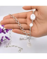 925 Sterling Silver Freshwater Pearl Necklace Dainty Jewelry for Her