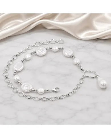 925 Sterling Silver Freshwater Pearl Necklace Dainty Jewelry for Her