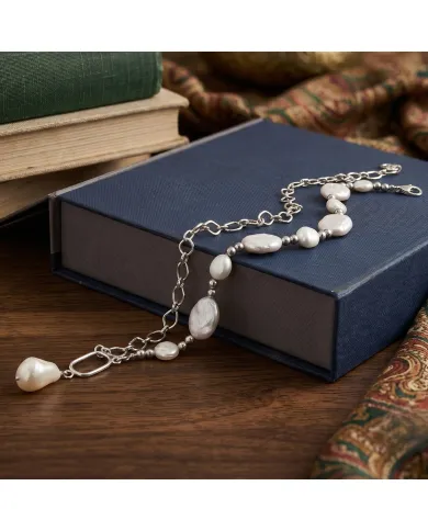 925 Sterling Silver Freshwater Pearl Necklace Dainty Jewelry for Her