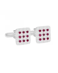 Square Cufflinks 925 Sterling Silver & Brass Elegant Gift for Men