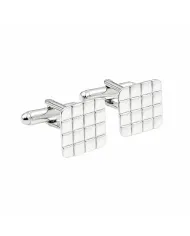 Square Cufflinks 925 Sterling Silver & Brass Elegant Gift for Men