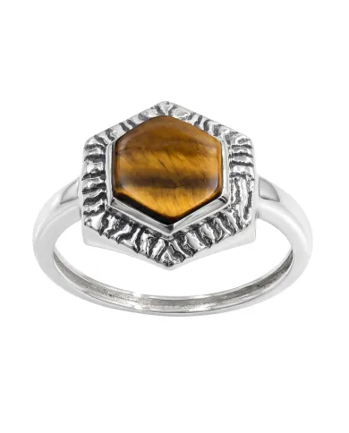 Tiger Eye Ring 925 Sterling Silver Handmade Solitaire Gemstone Jewelry