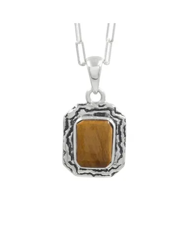 925 Sterling Silver Tiger Eye Pendant – Handmade Dainty Jewelry for Her