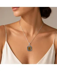 925 Sterling Silver Tiger Eye Pendant – Handmade Dainty Jewelry for Her