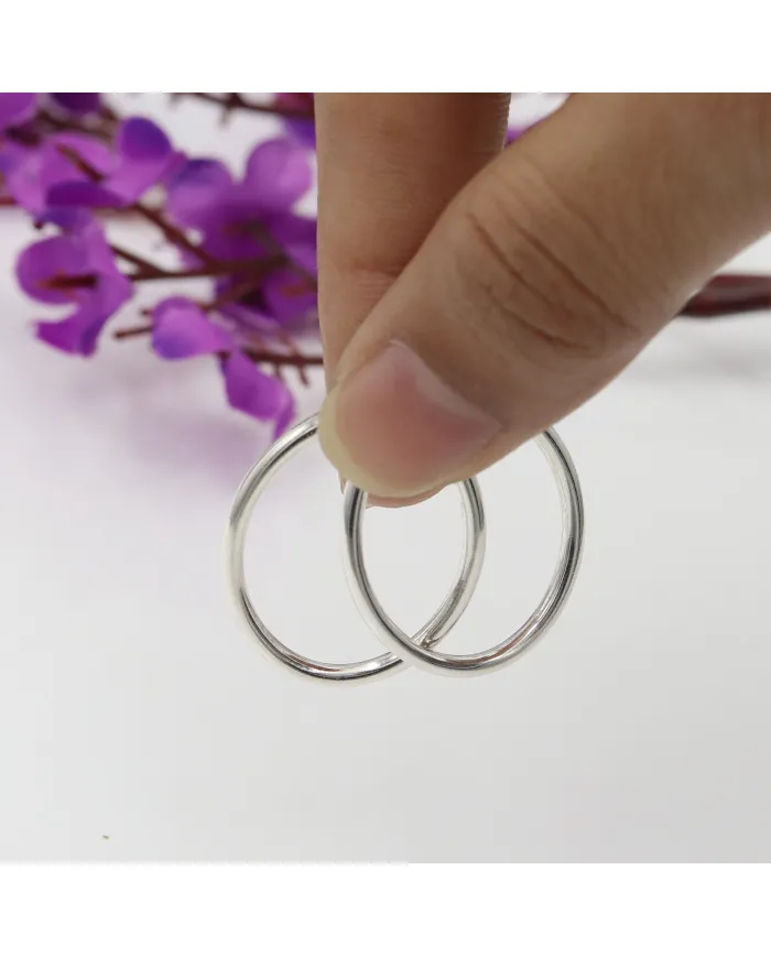 925 Sterling Silver Handmade Hoop Earrings – Minimal Everyday Jewelry