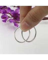 925 Sterling Silver Handmade Hoop Earrings – Minimal Everyday Jewelry