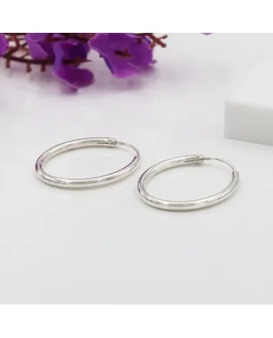 925 Sterling Silver Handmade Hoop Earrings – Minimal Everyday Jewelry