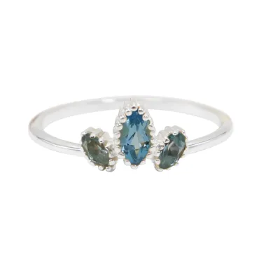 Tanzanite Ring 925 Sterling Silver - Handmade Marquise Cut Gemstone