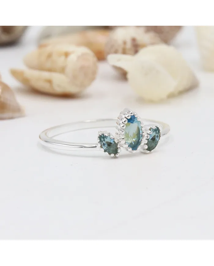 Tanzanite Ring 925 Sterling Silver - Handmade Marquise Cut Gemstone