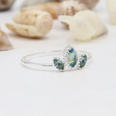 Tanzanite Ring 925 Sterling Silver - Handmade Marquise Cut Gemstone