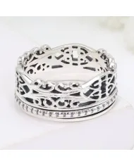 925 Sterling Silver Handmade Fidget Anxiety Thumb Band Spinner Ring