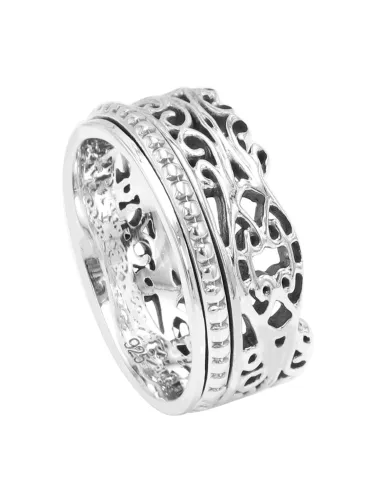 925 Sterling Silver Handmade Fidget Anxiety Thumb Band Spinner Ring