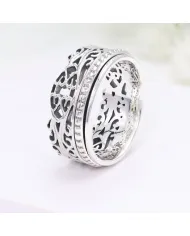 925 Sterling Silver Handmade Fidget Anxiety Thumb Band Spinner Ring